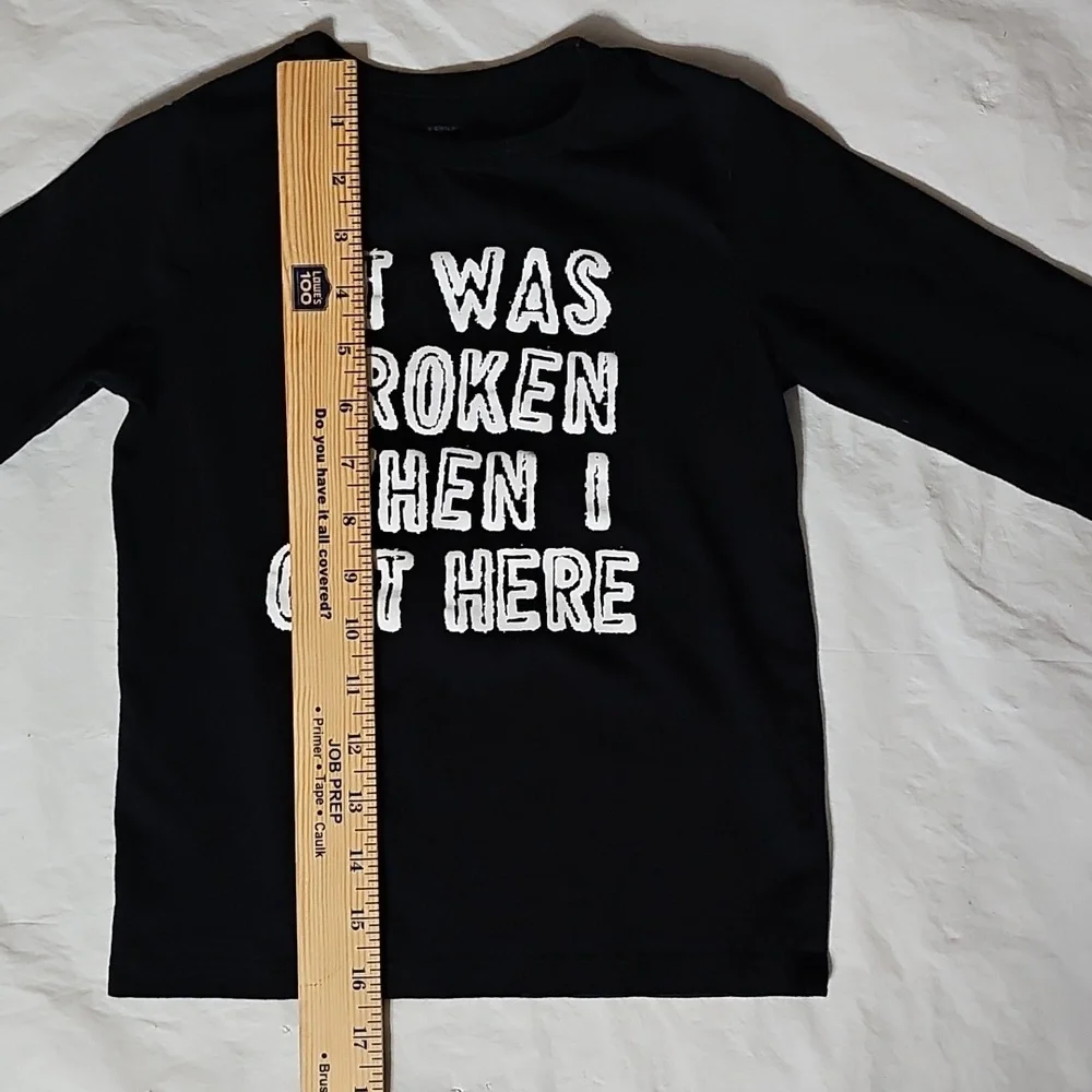 The Children's Place Kids Size 5T Black Long Sleeve T-Shirt IT WAS BROKEN WHEN I